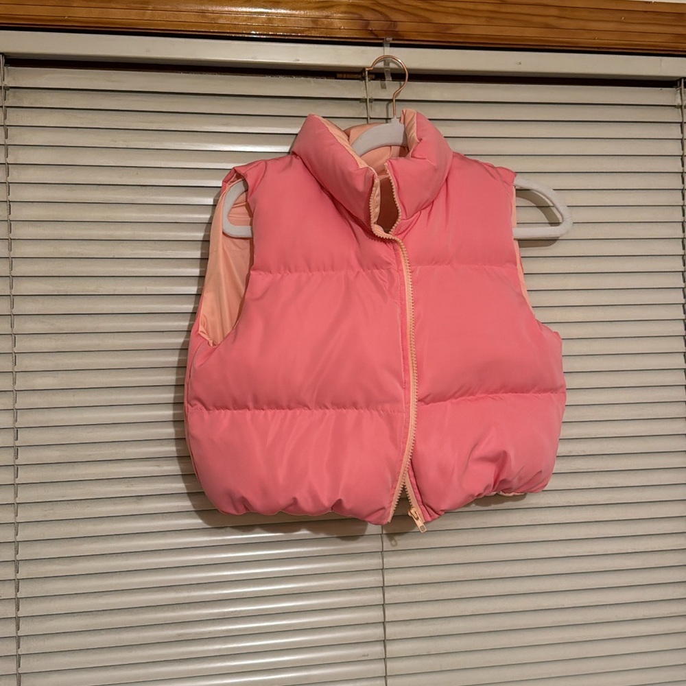 Pink puffer vest